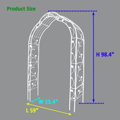Tcbosik Metal Garden Arch for Climbing Plants, Wedding & Event Decoration, Assemble Freely 8 Styles Archway for Wedding Party Events, Cream White