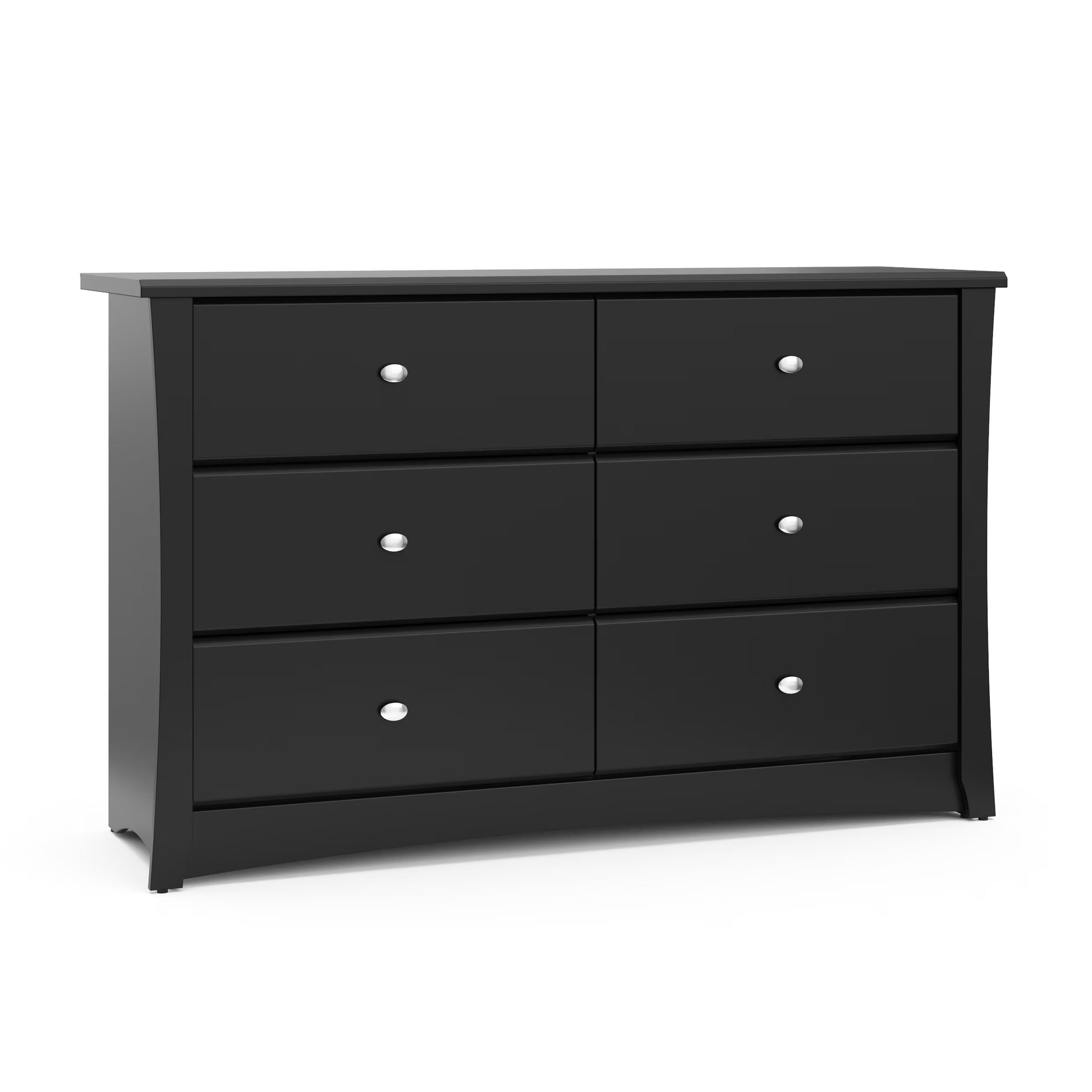 Storkcraft Crescent 6 Drawer Children's Nursery Double Dresser, White