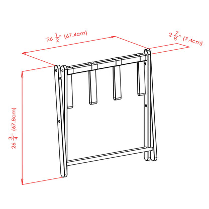 Winsome Wood Dora Luggage Rack with Fabric Basket, Espresso Finish