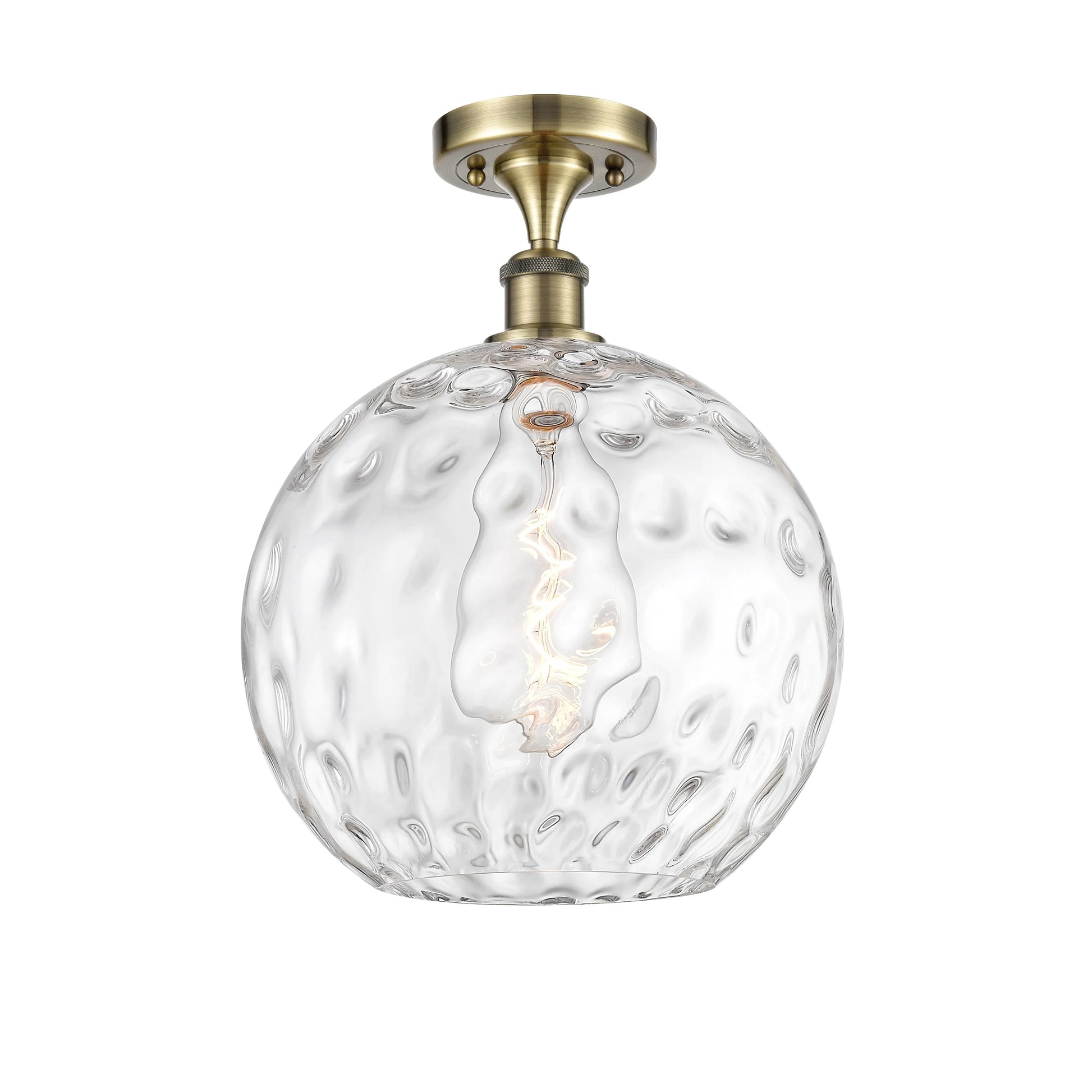 Innovations Lighting 516-1C-17-12 Athens Semi-Flush Athens 12" Wide Semi-Flush Globe