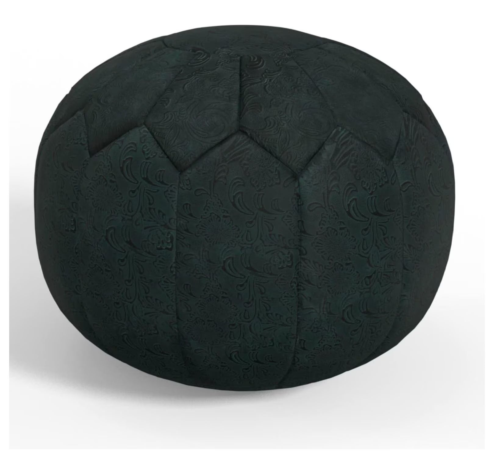 Exlonjet Margo 20 Inch Boho Round Pouf in Multi Color Braided Jute, For the Living Room, Bedroom and