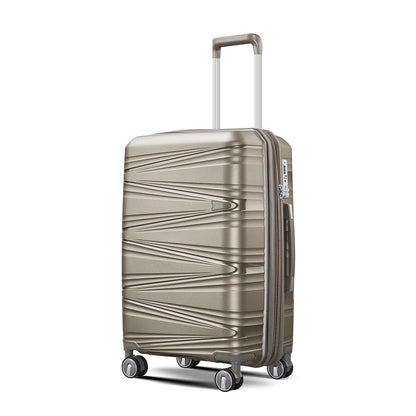4 Piece Luggage Set Expandable Hardshell Travel Luggage Sets 8 Spinner Wheel Suitcase Wheels TSA Lock Suit Case, PP Lightweight & Durable wheels Upright Suitcase, 14/20/24/28 Inch