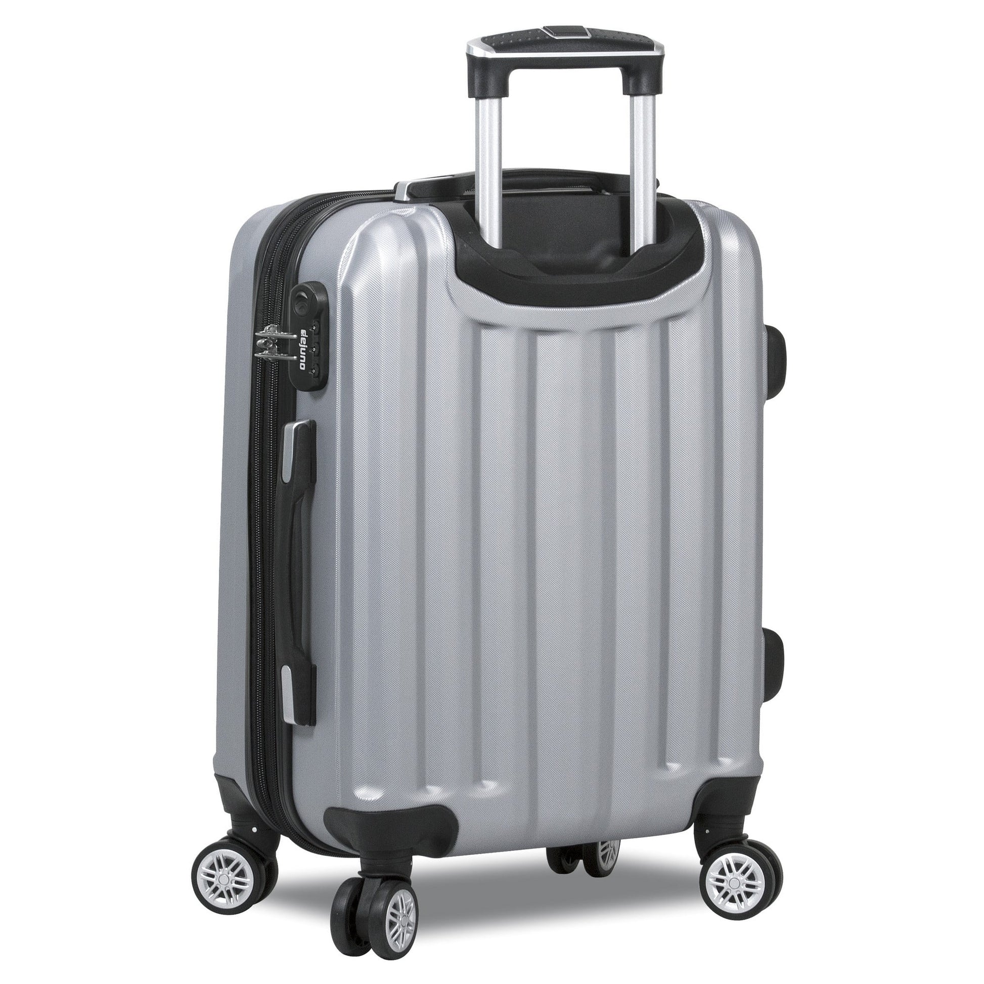 Dejuno Camden Hardside 3-Piece Expandable Spinner Luggage Set - Silver (20", 24" and 28")
