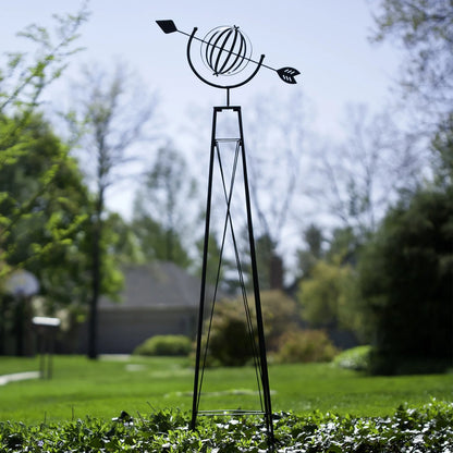 Panacea 86805 6 Ft Metal Garden Obelisk Trellis Sculpture with Armillary Topper