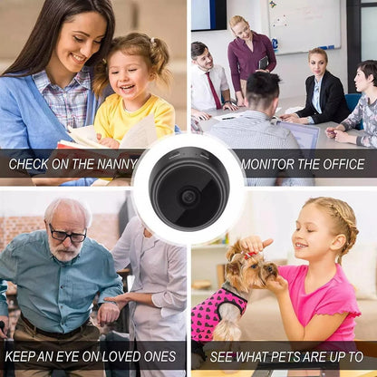 Mini WiFi Camera-1080P Home Video Audio Recorder Camcorder Night Vision Micro Cam-Smart WiFi Portable Home Office Warehouse Store Shop Indoor Room Cameras
