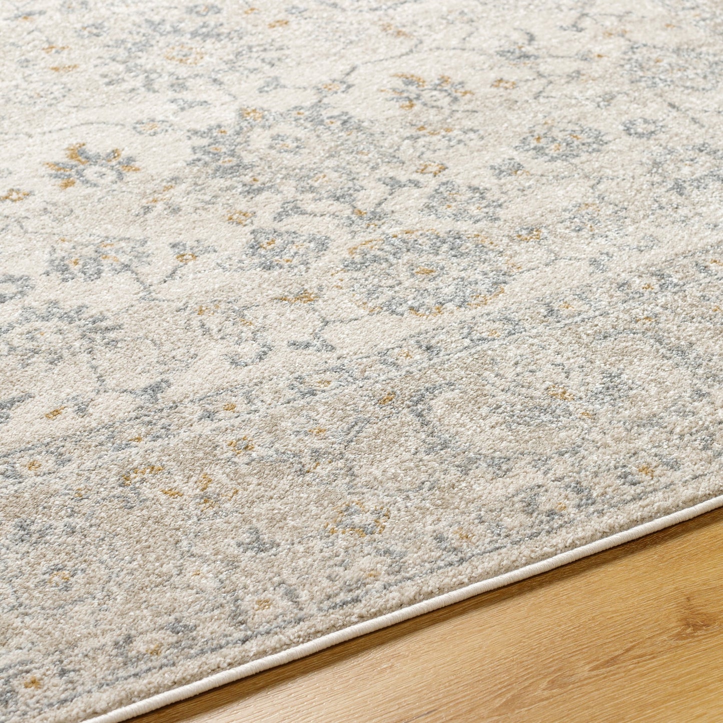 Livabliss Alpharetta Vintage Medallion Area Rug,5'3" x 7',Gray