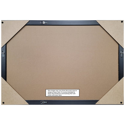 Amanti Art Caleb Brown Beveled Bathroom Wall Mirror