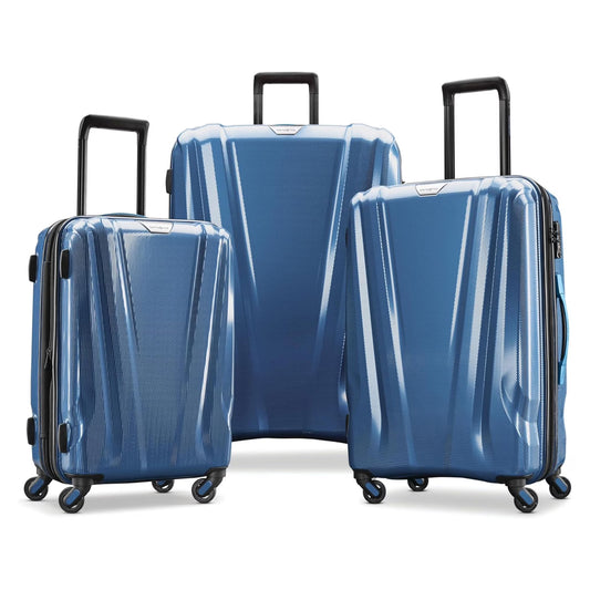 Pre-Owned Samsonite DLX Spinner 3pc Carry-On, Medium & Large Luggage Set, Lagoon