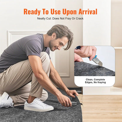 Rug Pad Gripper 8' x 10' Protective Carpet Pad 0.47" Thick for All Floors, Cushioned Non-Slip Area Rug Mat, Suitable for Hardwood, Tile, Laminate Flooring