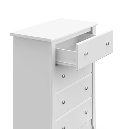 Storkcraft Crescent 4 Drawer Childrens Nursery Dresser, White