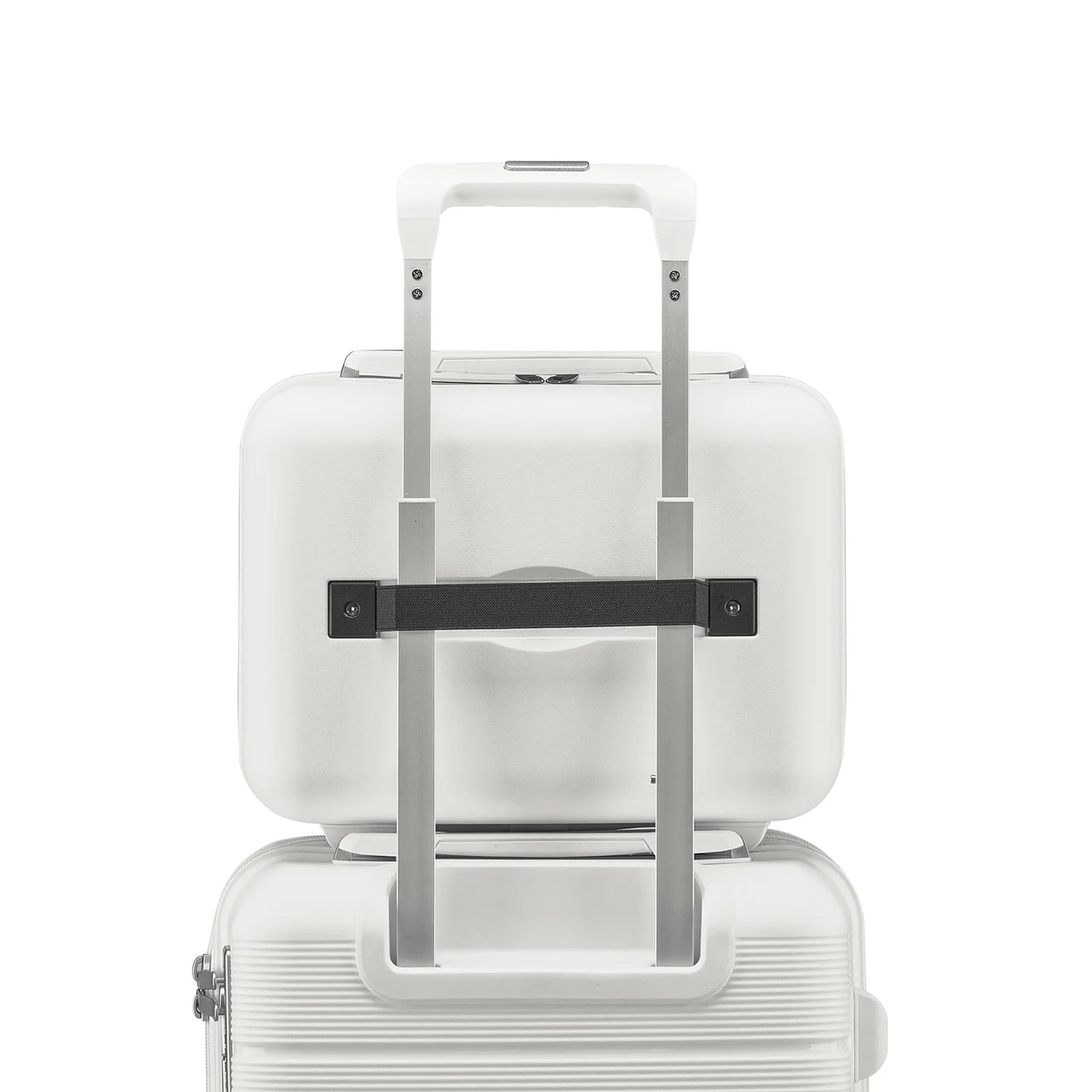 4 Piece Luggage Set, Expandable Lightweight Suitcase Set, PP Materials Travel Luggage with TSA Lock Spinner Wheels, White (14/20/24/28)