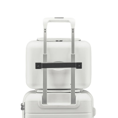 4 Piece Luggage Set, Expandable Lightweight Suitcase Set, PP Materials Travel Luggage with TSA Lock Spinner Wheels, White (14/20/24/28)