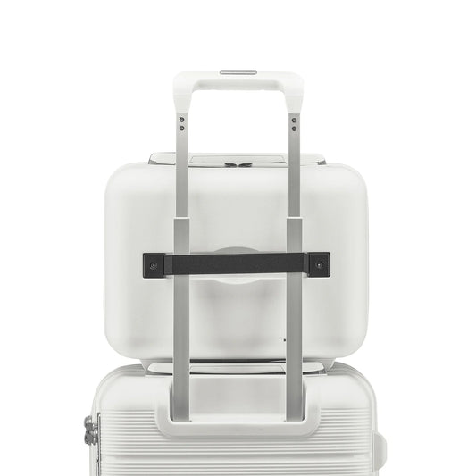 4 Piece Luggage Set, Expandable Lightweight Suitcase Set, PP Materials Travel Luggage with TSA Lock Spinner Wheels, White (14/20/24/28)