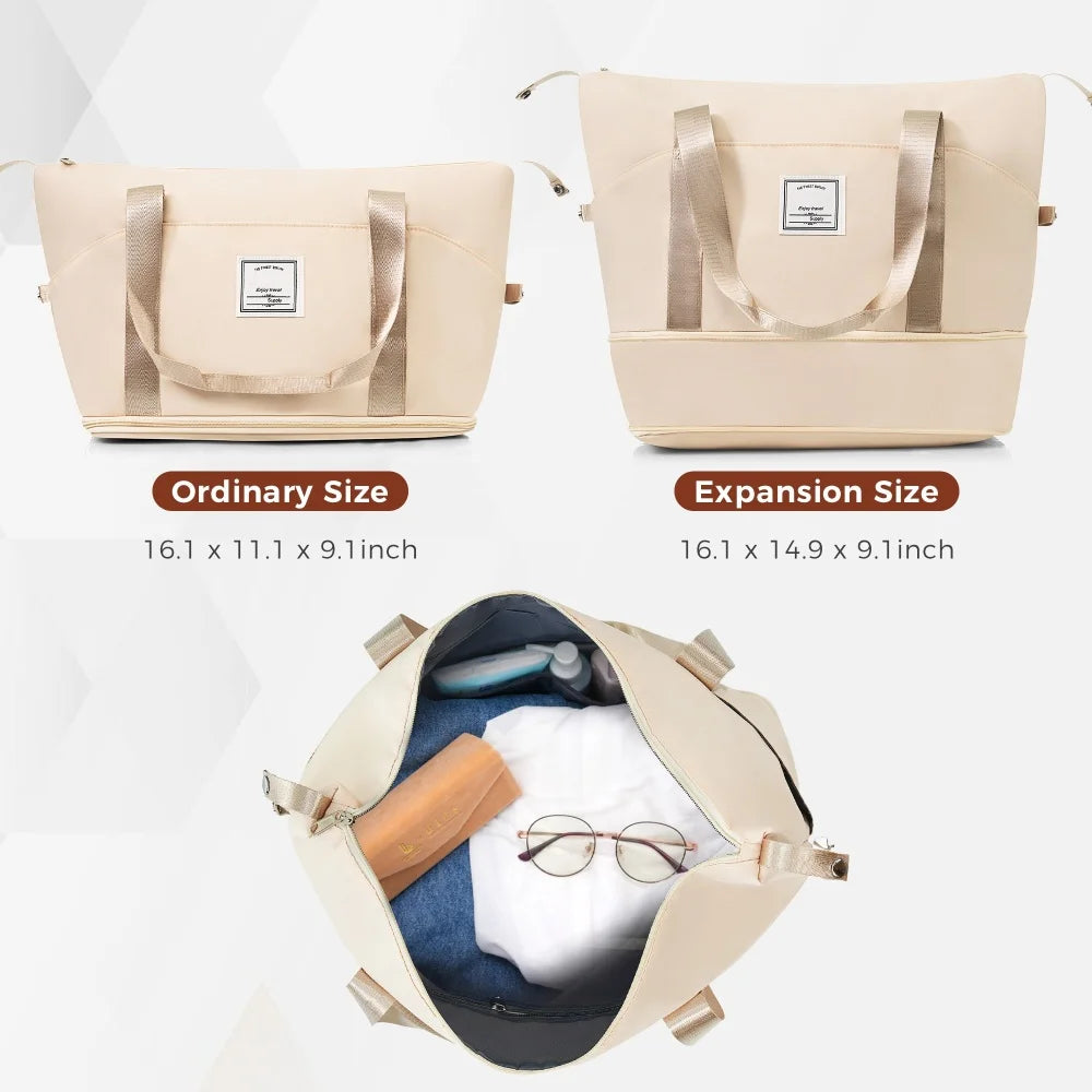 Luggage Sets 4 Piece, ABS Durable Suitcase with Travel Bag, Carry On Luggage Suitcase Set with 360° Spinner Wheels
