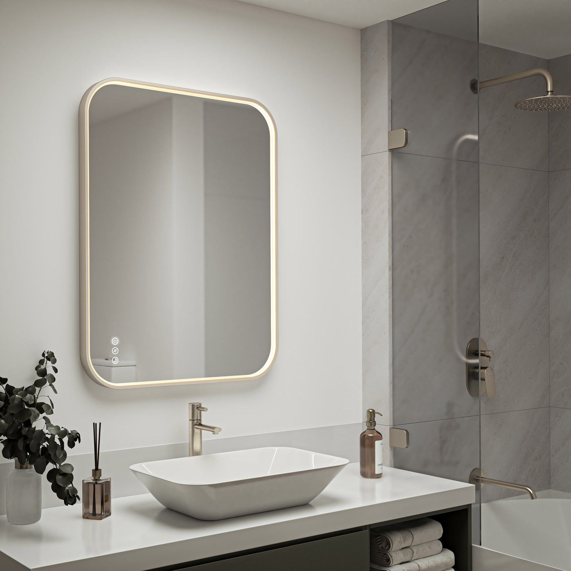 Artika Royce 32” x 24” LED Wall Mirror with Defogger