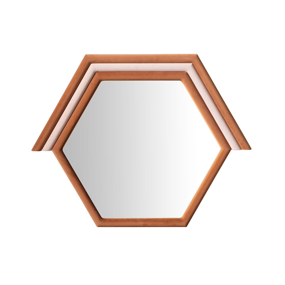 Lally Aqua Velvet Prism Wall Mirror