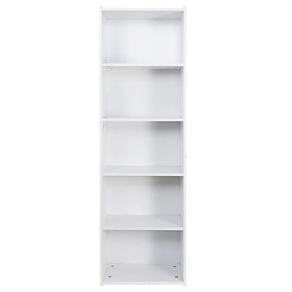 ZENSTYLE 5 Tier Bookcase Bookshelf Storage Wall Shelf Organizer Display Stand Home Office