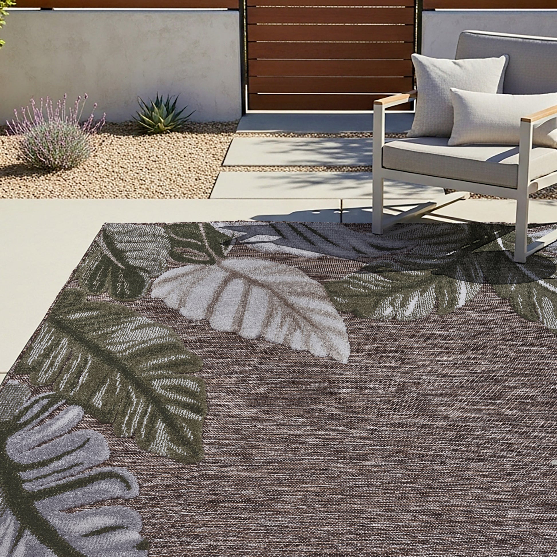 Laguna Indoor/Outdoor Area Rug, Molokai Natural, 6’6” x 9’6”