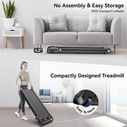 TOSSFD Treadmill Walking Pad with 6% Incline,2.5HP Under Desk Treadmill, Jogging Running Machine for Home Office X301