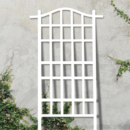 Dura-Trel Melrose 35 x 75 Inch Indoor Outdoor Garden Trellis Plant Support for Vines and Climbing Plants, Flowers, and Vegetables, White