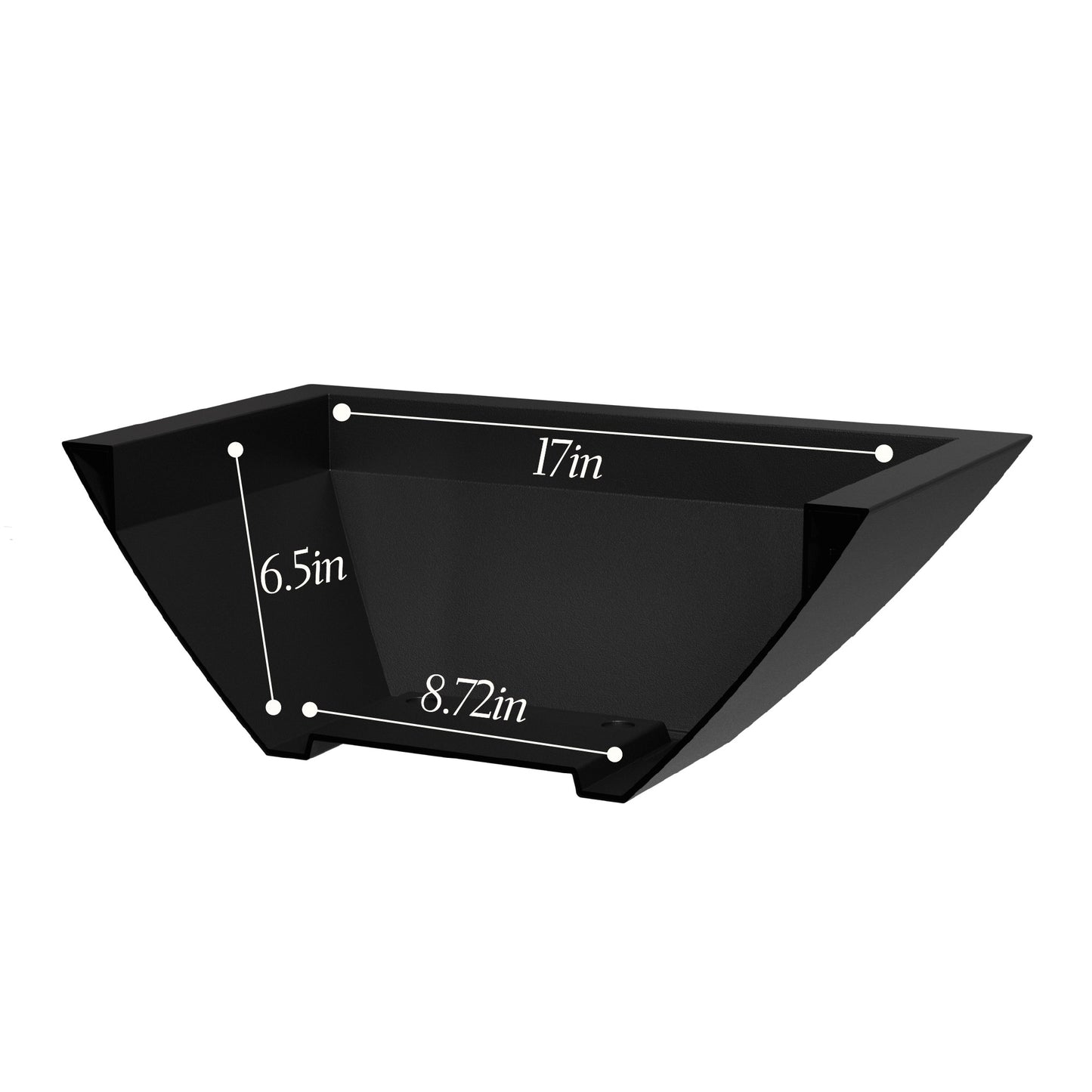 Evolve 20 in. Square Bowl Planters, Black, 2-pack