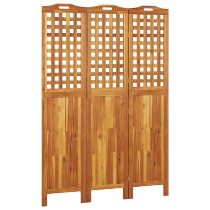 vidaXL 3 Panel Room Divider Privacy Room Divider Screen Solid Wood Acacia