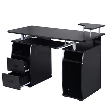 Ktaxon Black Home Office Computer PC Desk Table Work Station,Office Home Raised Monitor & Printer Shelf Furniture