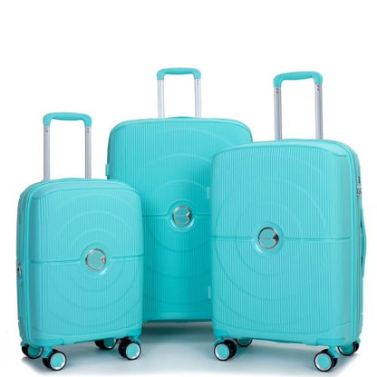 3 Piece Luggage Set Expandable Suitcases Set with Spinner Wheels & TSA Locks, Black