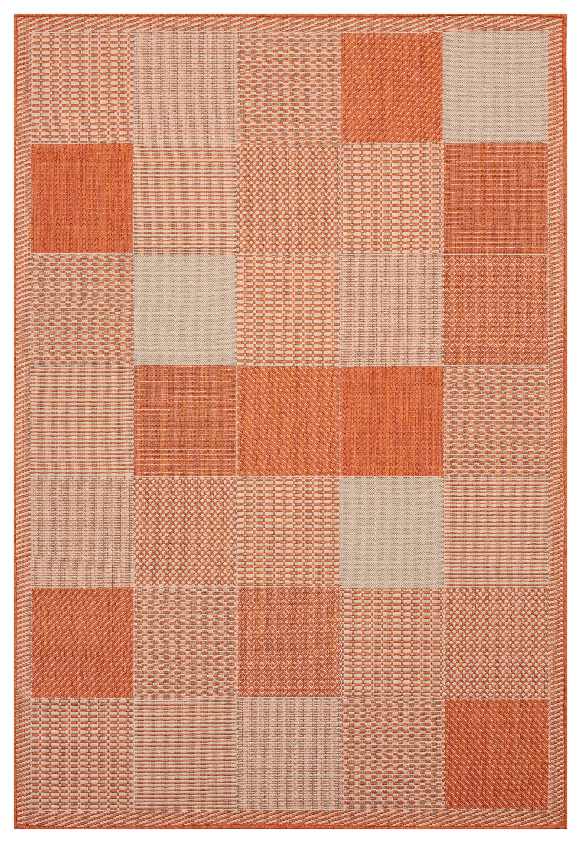 United Weavers Mali Dabeda Contemporary Geometric Area Rug, Orange, 5'3" x 7'6"