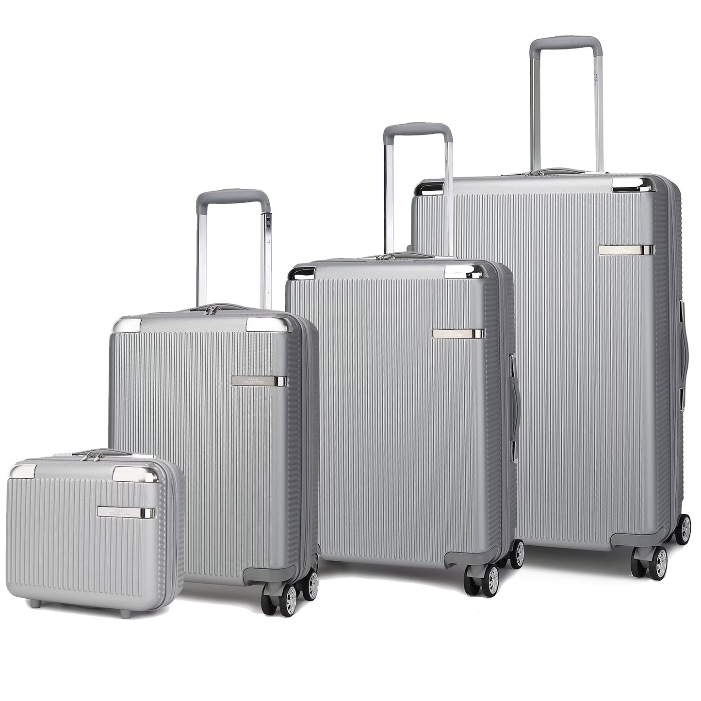 MKF Collection Felicity Travel Luggage 4 pcs set, Luxurious Lightweight Suitcase by Mia K - Rose Gold