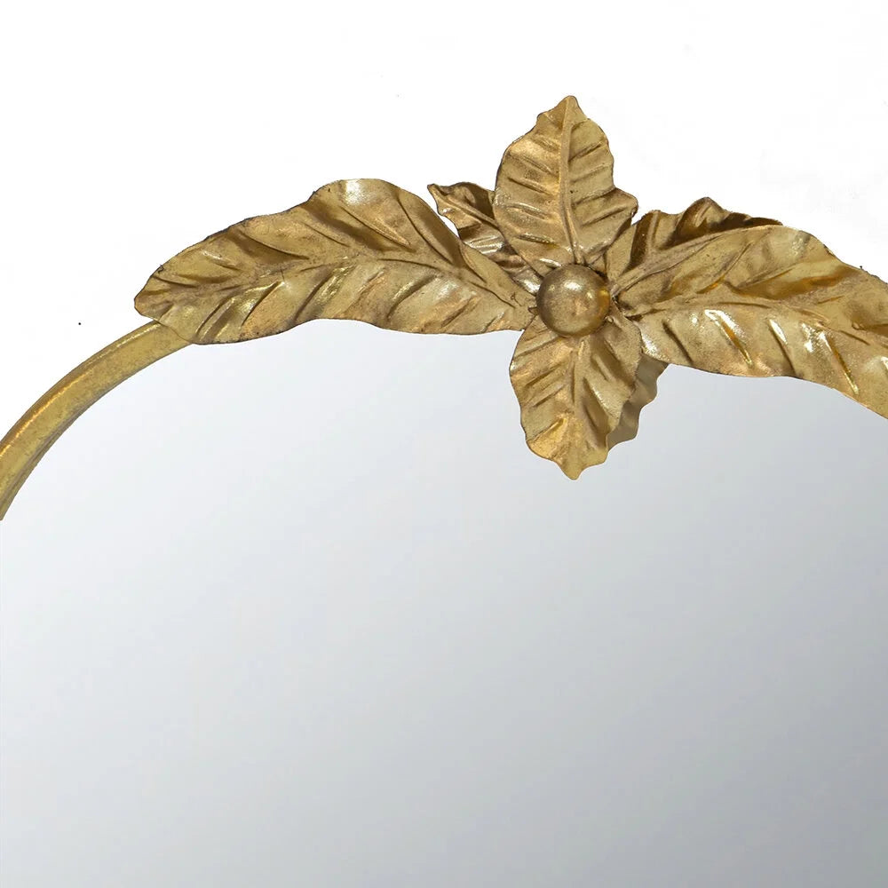 Full Length Mirror 24" x 36" Arched Wall Mirror with Gold Metal Frame, Wall Mirror for Living Room Bedroom Hallway,Full Body Mirror
