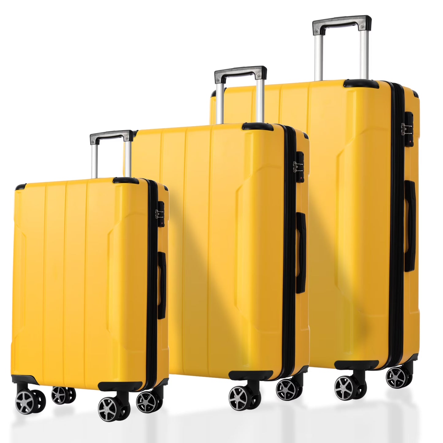 Luggage Sets 3 Piece, Expandable Hard shell ABS Suitcases with Double Spinner, Travel luggage Set