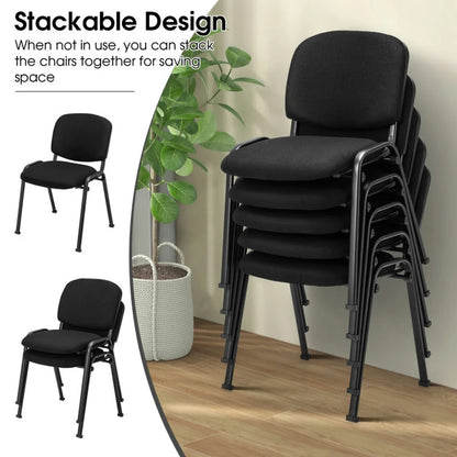 Topcobe Set of 2 Office Chair with Metal Frame and Padded Cushions for Conference Room, Home Office Chair, Office Furniture Chairs, Black