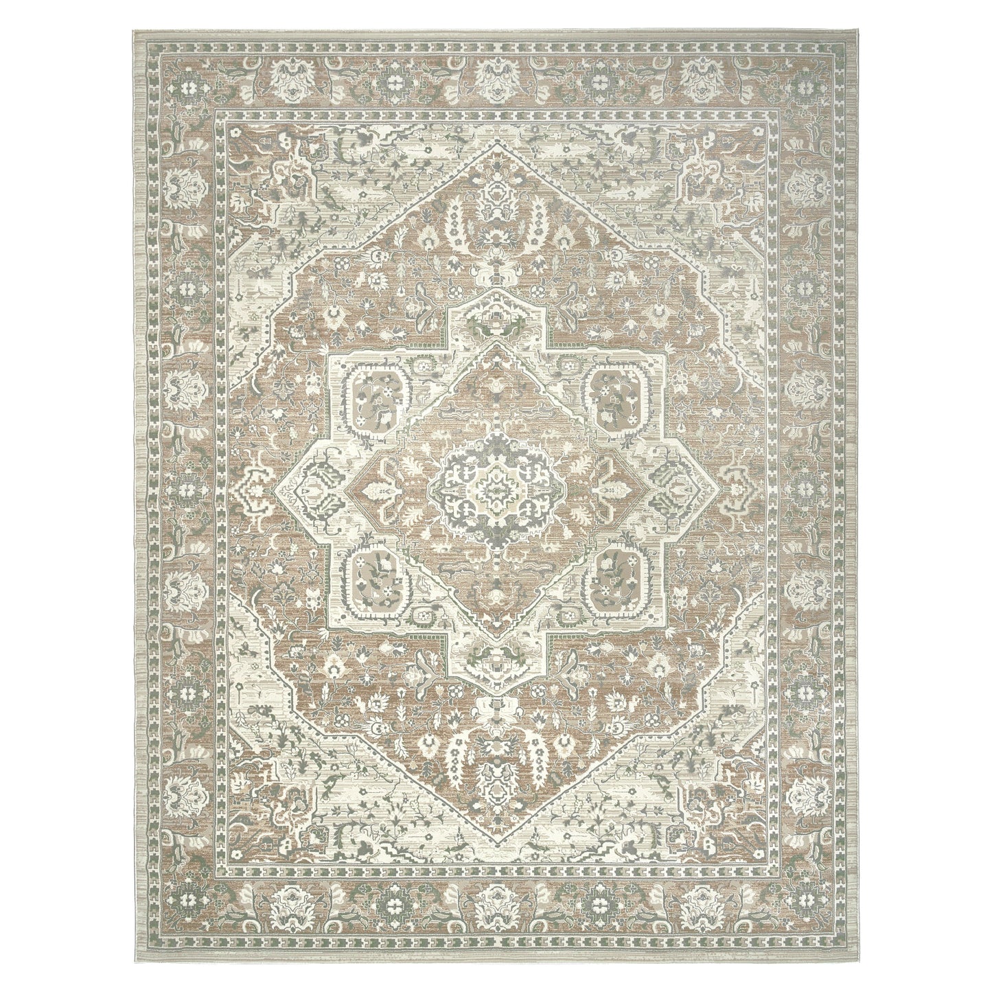 Sasha Area Rug, Adryan Beige Green, 7'10' x 10'