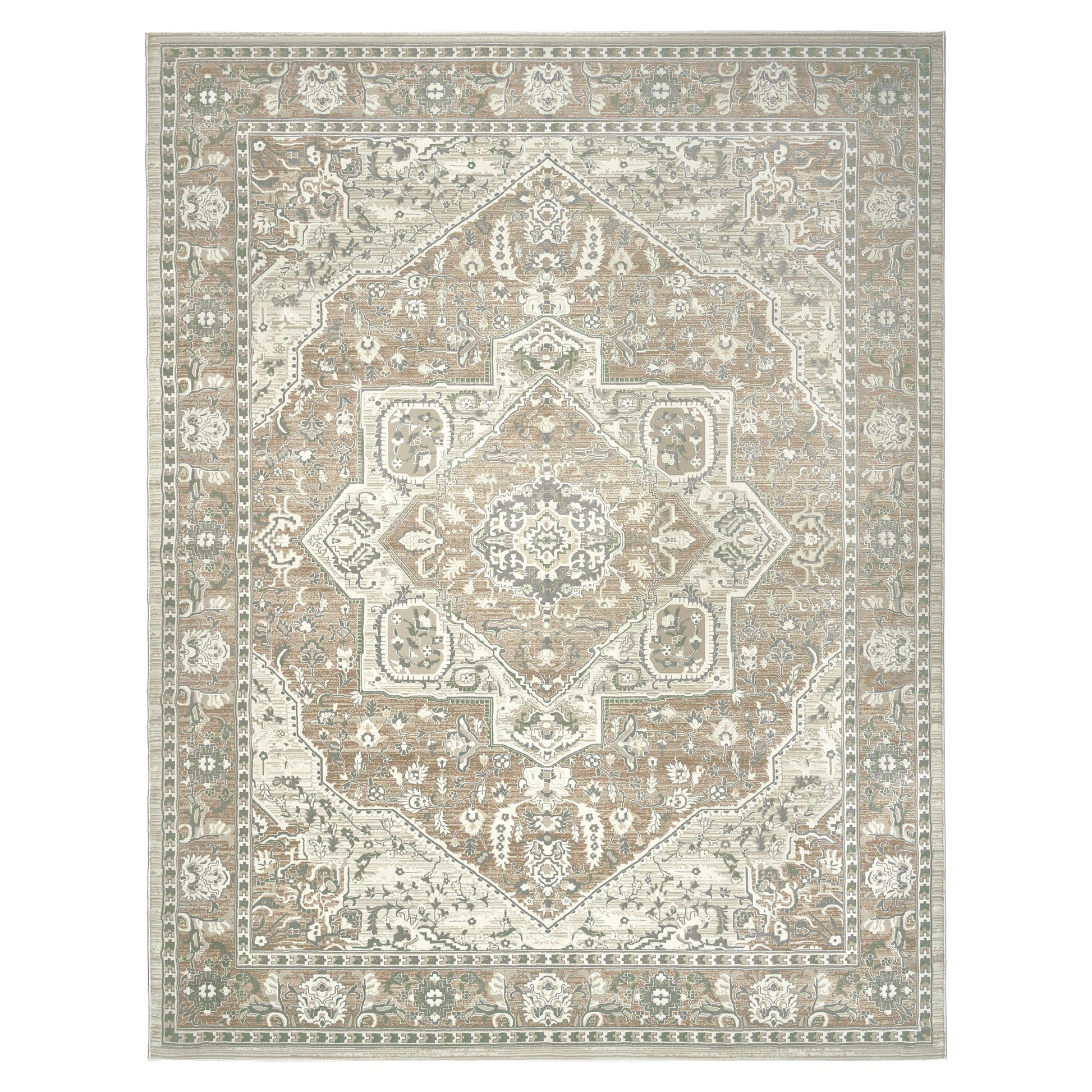 Sasha Area Rug, Adryan Beige Green, 7'10' x 10'