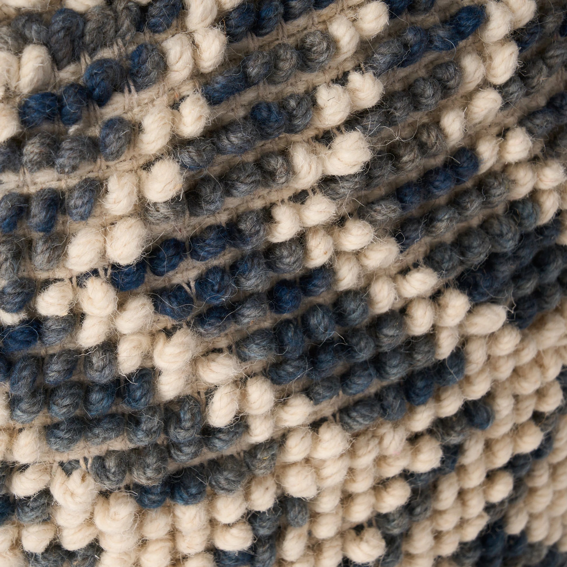 Noble House Cube Chevron Tufted Wool Pouf