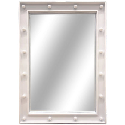 Justice 18" x 22" Rectangle Lighted Wall Mirror, White
