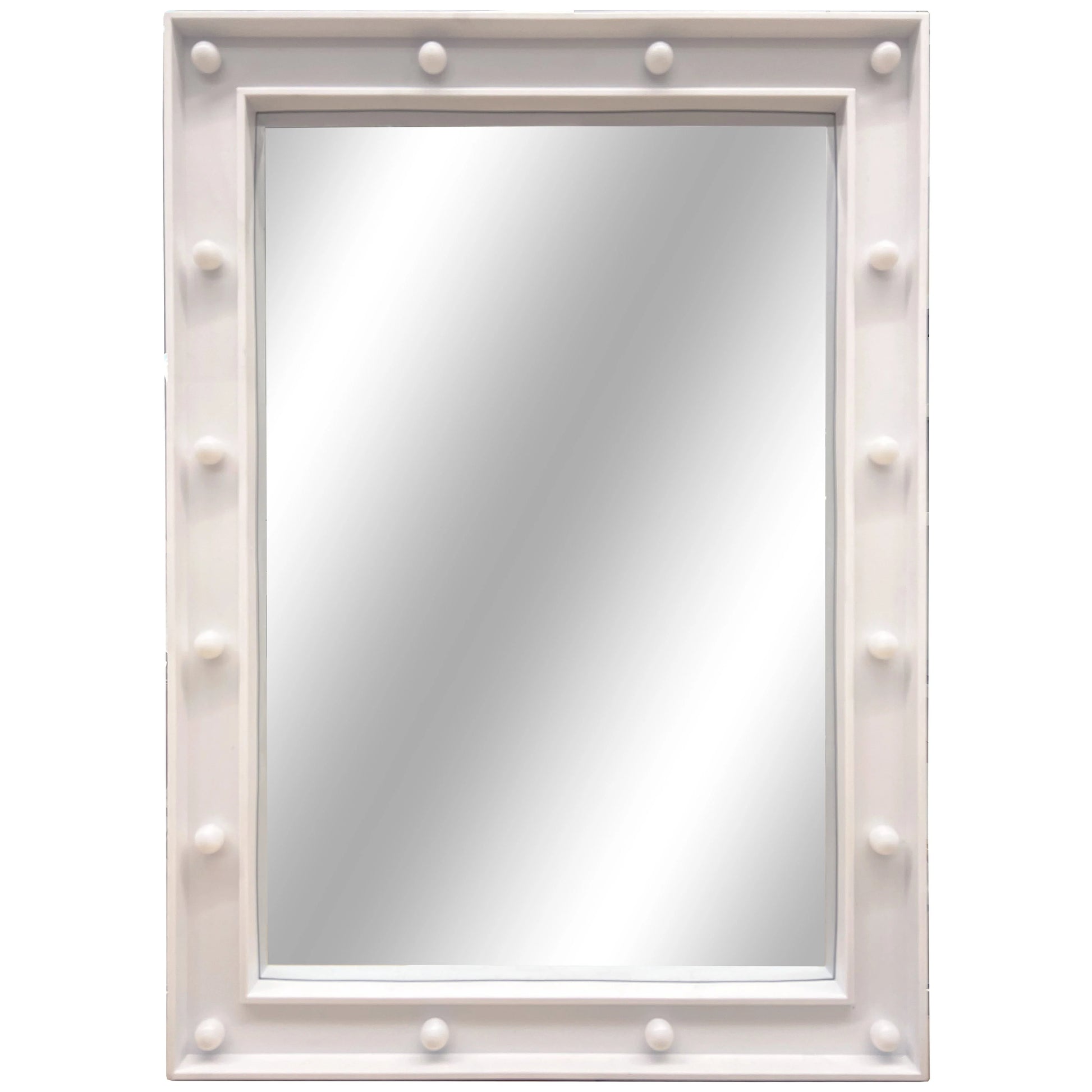 Justice 18" x 22" Rectangle Lighted Wall Mirror, White