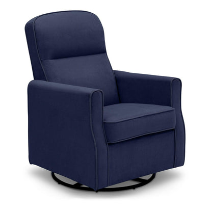 Delta Children Clair Slim Nursery Glider Swivel Rocker Chair. Navy