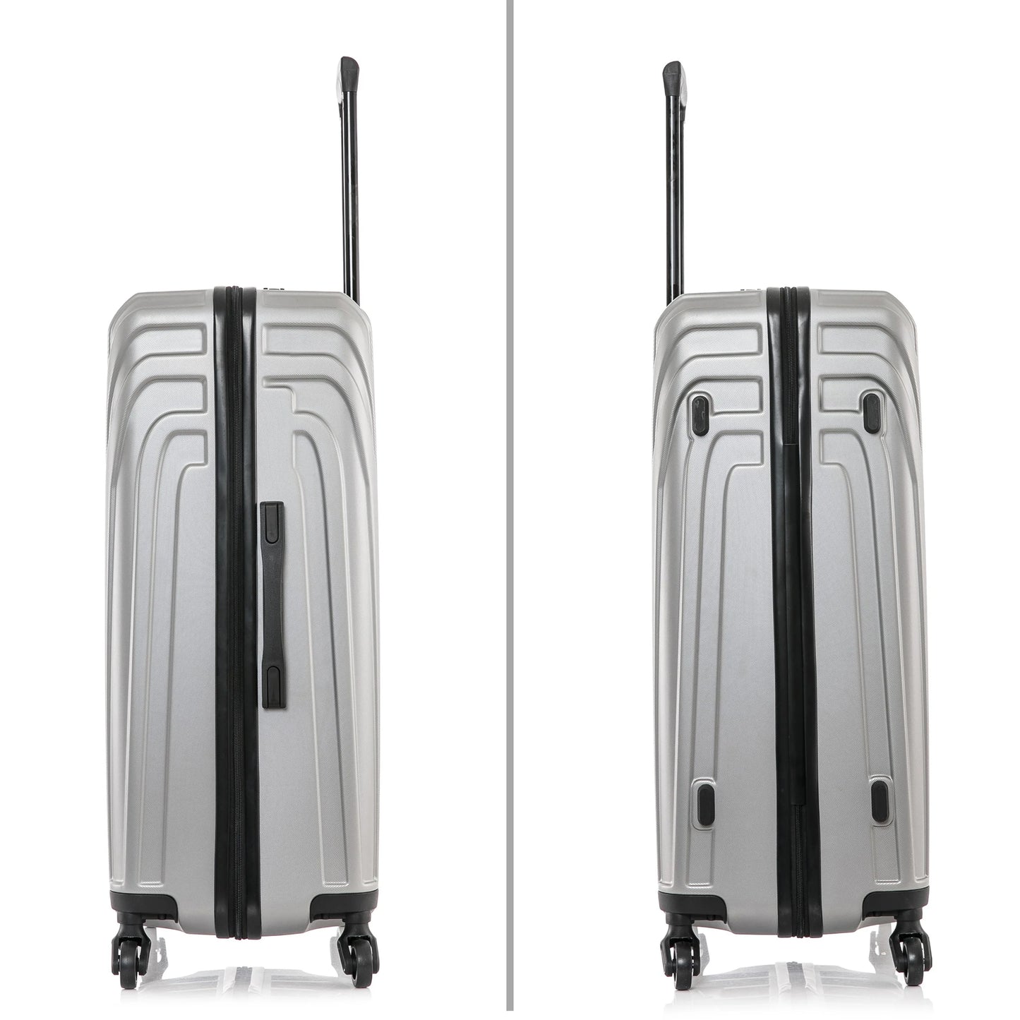 InUSA Vasty 28" Hardside Lightweight Luggage with Spinner Wheels, Handle, and Trolley, Gray