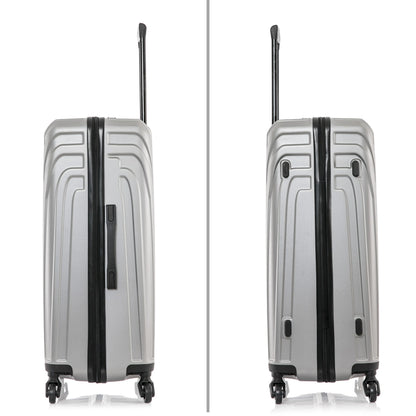 InUSA Vasty 28" Hardside Lightweight Luggage with Spinner Wheels, Handle, and Trolley, Gray