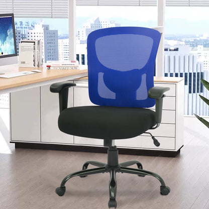 PayLessHere Ergonomic Desk Chair Office Chair Computer Chair 400lbs with Lumbar Support Wide Seat Adjust Arms Rolling Swivel High Back Task Executive Big and Tall Office Chair for Home Office,Blue