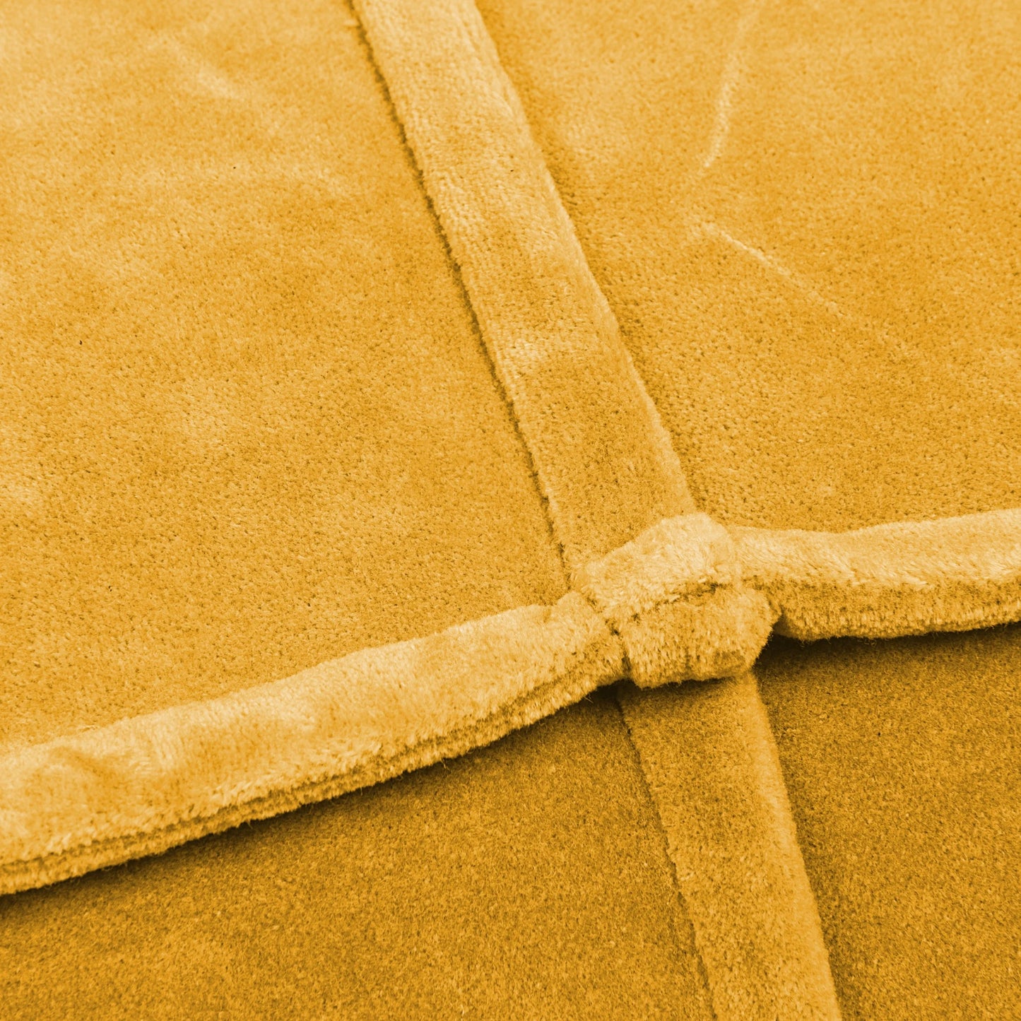Creative Co-Op Square Cotton Velvet Pouf Seat, Goldenrod Yellow