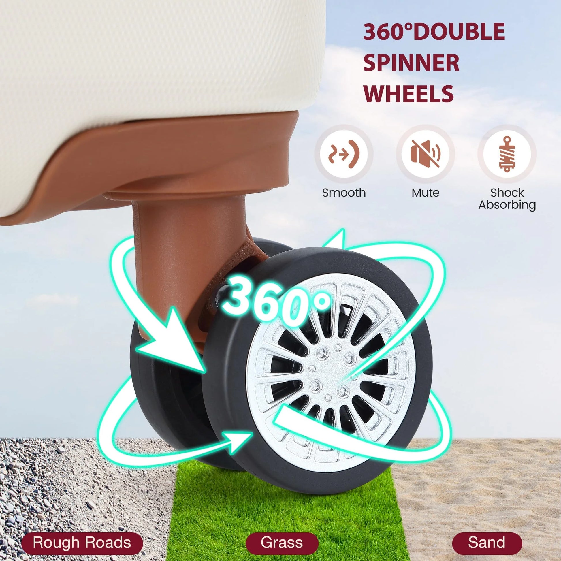 TROPOW Luggage Setss,Suitcases with Wheels,Luggage Expandable Suitcase 3 Piece Sets, Luggage Sets of 3 Piece Suitcase with Spinner Wheels, Hardshell Luggage 3 Piece Sets(20"/24"/28")