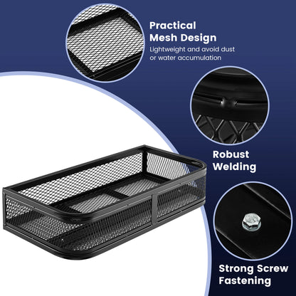 Costway Universal Front Atv Hd Steel Cargo Basket Rack Luggage Carrier