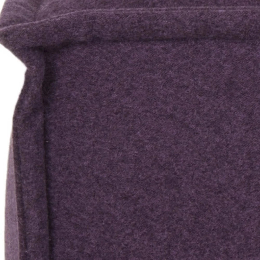 SAFAVIEH Elaine Solid Plush Upholstered Pouf, Plum