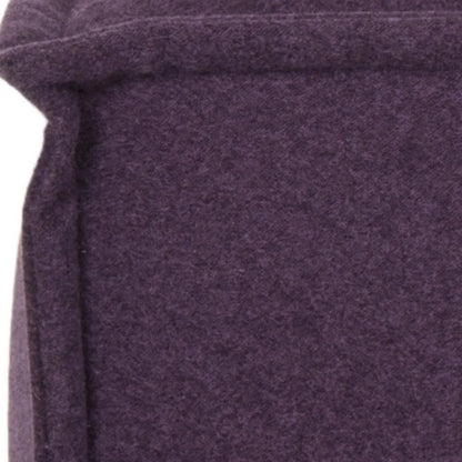 SAFAVIEH Elaine Solid Plush Upholstered Pouf, Plum