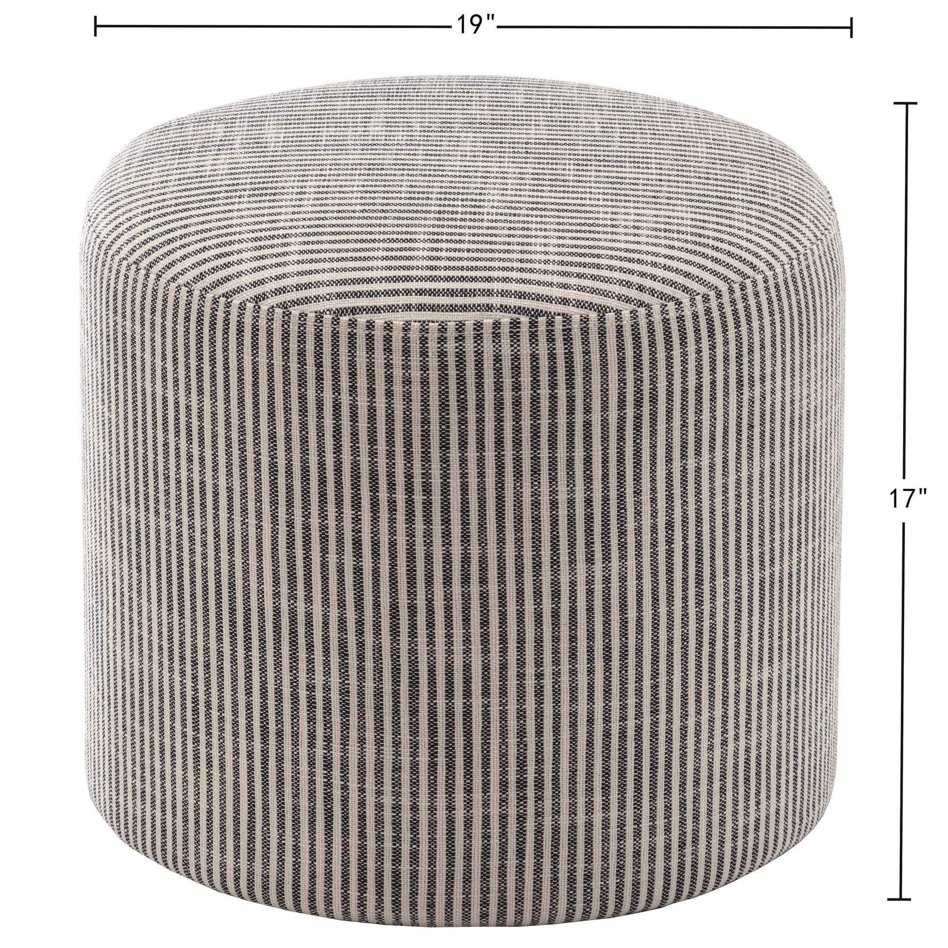 Wovenbyrd Hampton Patterned Round Pouf Ottoman