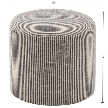 Wovenbyrd Hampton Patterned Round Pouf Ottoman