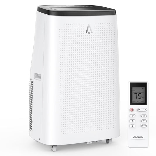 BEKAY 14,000BTU Portable Air Conditioner, Dehumidifier, Fan with Remote Control 9,300 BTU (DOE), up to 700 sq ft with 3-Speed Wind/Night Light for Bedroom Home Office